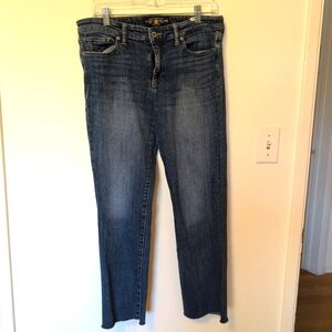 Lucky Brand Sweet Jeans Straight Womens 10/30 Regular Blue Denim Cutoff